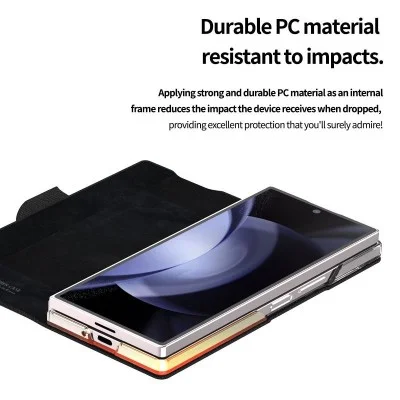 Cover Samsung Z Fold 6 Bonnet Diary Flip Case Araree - Black